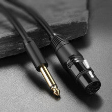 UGREEN 2M 6.5mm Mono Male to XLR Female Audio Cable Professional Microphone Cable Mixer Amplifier Studio Black 20719 Ugreen