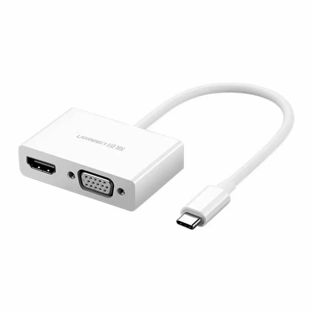 UGREEN USB C to HDMI VGA Adapter Type-C Dual Display Converter 4K HDMI 1080P VGA MacBook iPad Dell XPS Surface (30843) Ugreen
