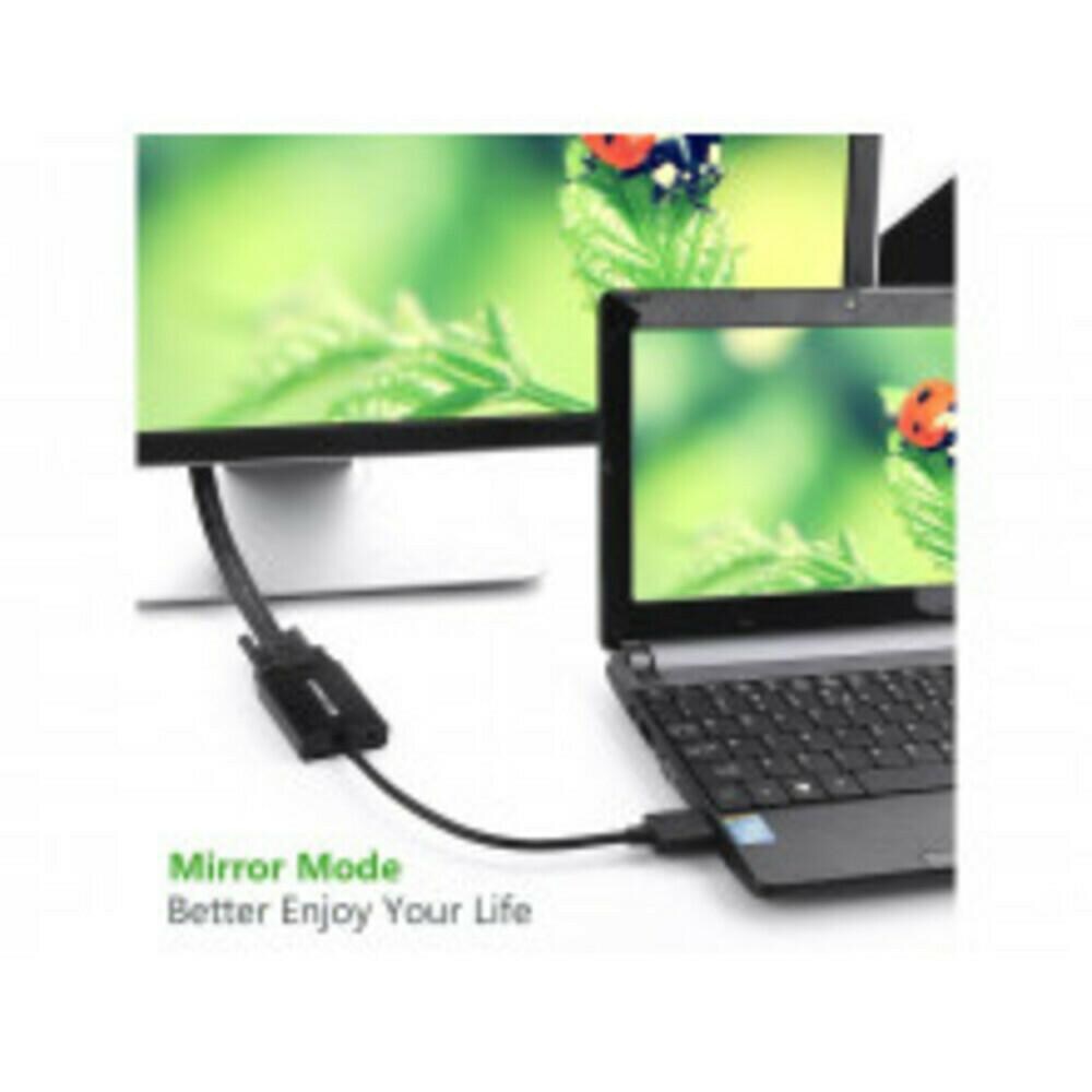 UGREEN HDMI to VGA Adapter Audio HDMI Male VGA Female Converter 1080P 60Hz 3.5mm Audio Port Monitor Projector HDTV (40233) Ugreen