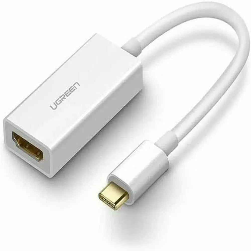 UGREEN USB-C to HDMI Adapter with 20cm Cable, 4K@30Hz Video Converter, USB-C Male to HDMI Female, Compact Design – White (40273) Ugreen