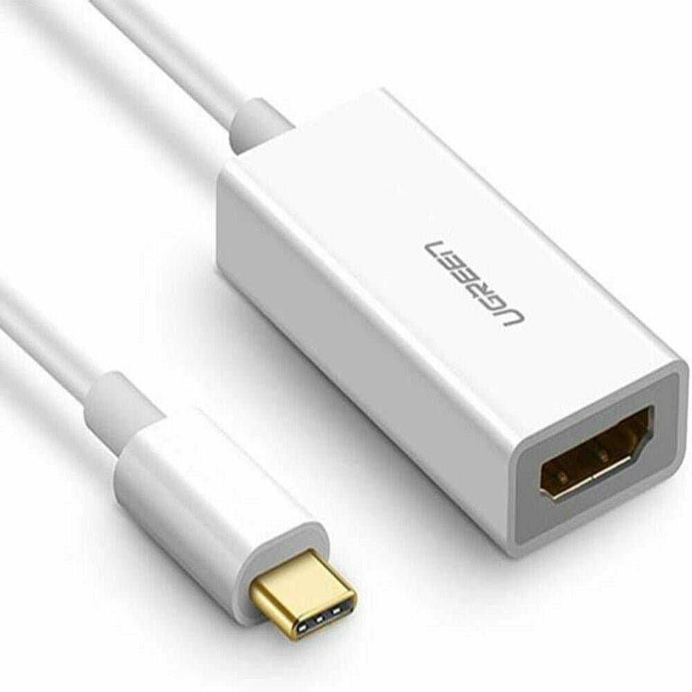 UGREEN USB-C to HDMI Adapter with 20cm Cable, 4K@30Hz Video Converter, USB-C Male to HDMI Female, Compact Design – White (40273) Ugreen