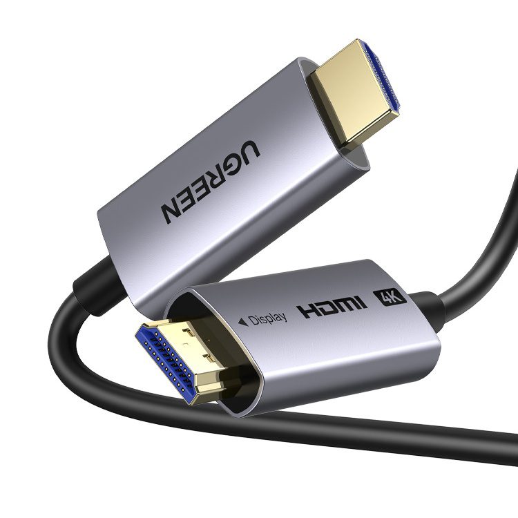 UGREEN HD178 optical HDMI cable showing both connector faces