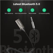 UGREEN Bluetooth 5.3 Car AUX Receiver 3.5mm Wireless Audio Adapter Hands-Free Calling HiFi Music Streaming (70601) Ugreen