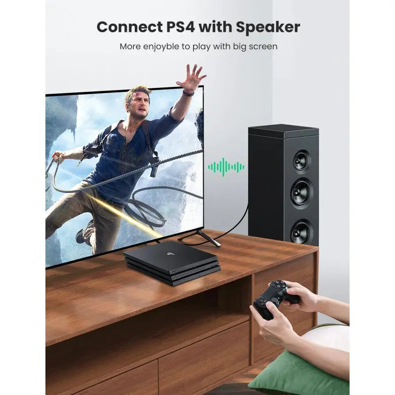 UGREEN 1M Toslink Digital Optical Audio Cable Male to Male Fiber Optic Home Theater Soundbar TV PS5 Xbox DAC 70890 Ugreen