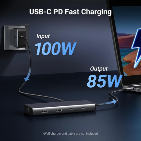 UGREEN 8-in-1 USB C 4K Docking Station Dual Monitor Triple Display Hub 2 HDMI VGA 2 USB A C 100W PD MacBook Dell HP (35588) Ugreen