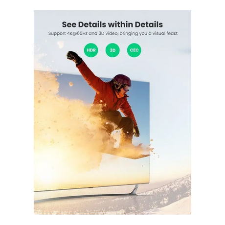 GREEN HDMI Switch 2-in-1 Out Bi-Directional HDMI Splitter 4K 60Hz 1080P 3D TV Monitor Projector Auto Switch 80126 Ugreen