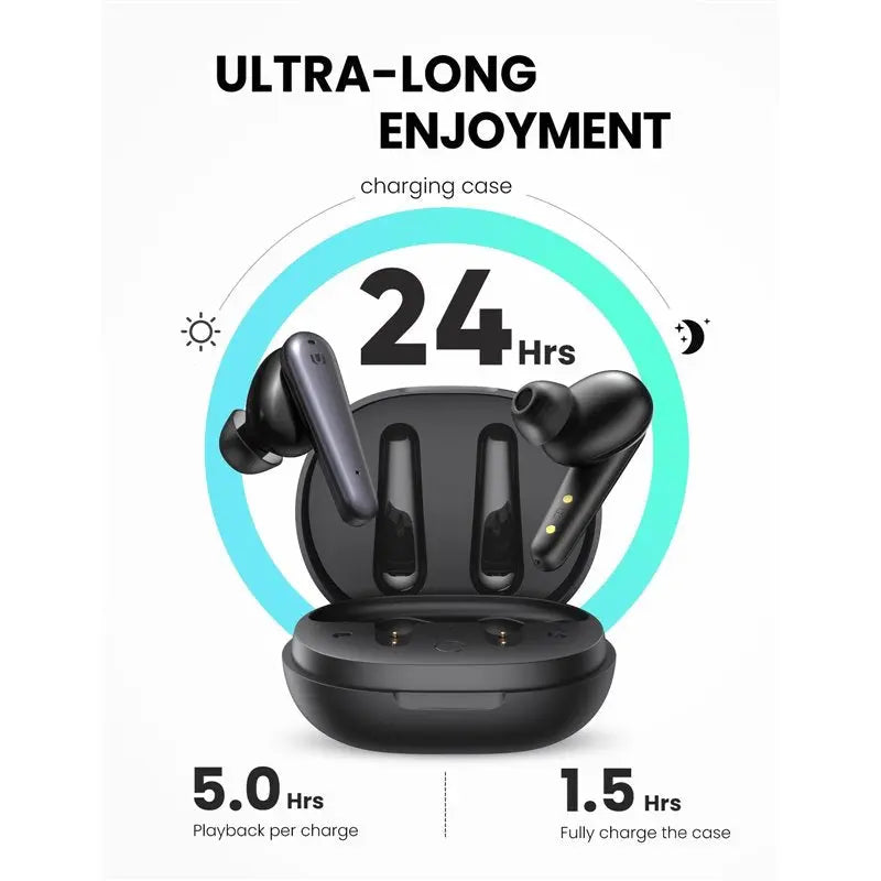 UGREEN HiTune T1 True Wireless Earbuds Bluetooth 5.0 Deep Bass Clear Calls Touch Control 27H Playtime USB-C Fast Charging White 80650 Ugreen