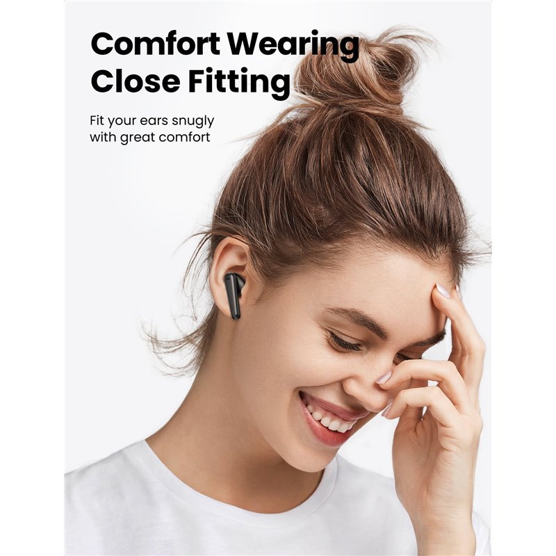 UGREEN HiTune T1 True Wireless Earbuds Bluetooth 5.0 Deep Bass Clear Calls Touch Control 27H Playtime USB-C Fast Charging White 80650 Ugreen