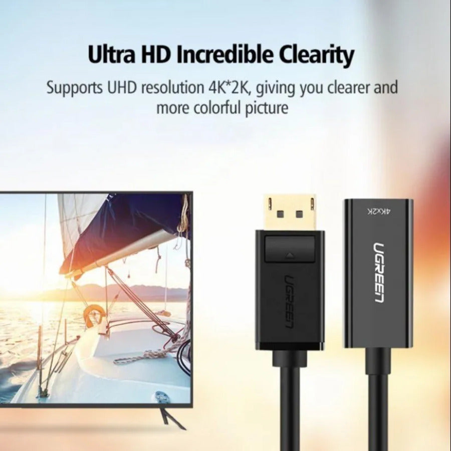 UGREEN DisplayPort to HDMI Adapter DP Male to HDMI Female Converter 1080P 60Hz Monitor Projector HDTV Display Cable (40362) Ugreen