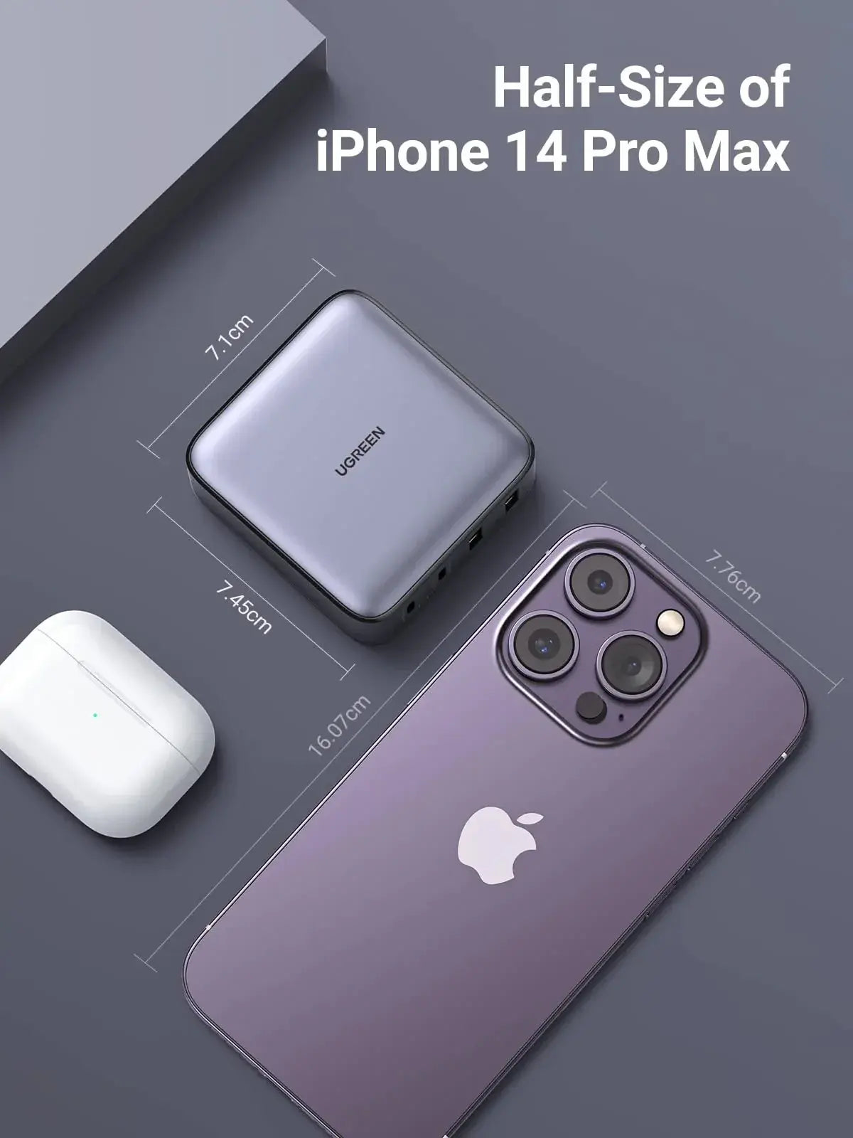 UGREEN Nexode 65W 4 Ports USB C Fast Desktop Charger with GaN II Tech Compatible with iPhone 17 Pro Max Air 16 15 14 13 12 MacBook Pro Air iPad Galaxy S25 Ultra S24 S23 (90747) Ugreen