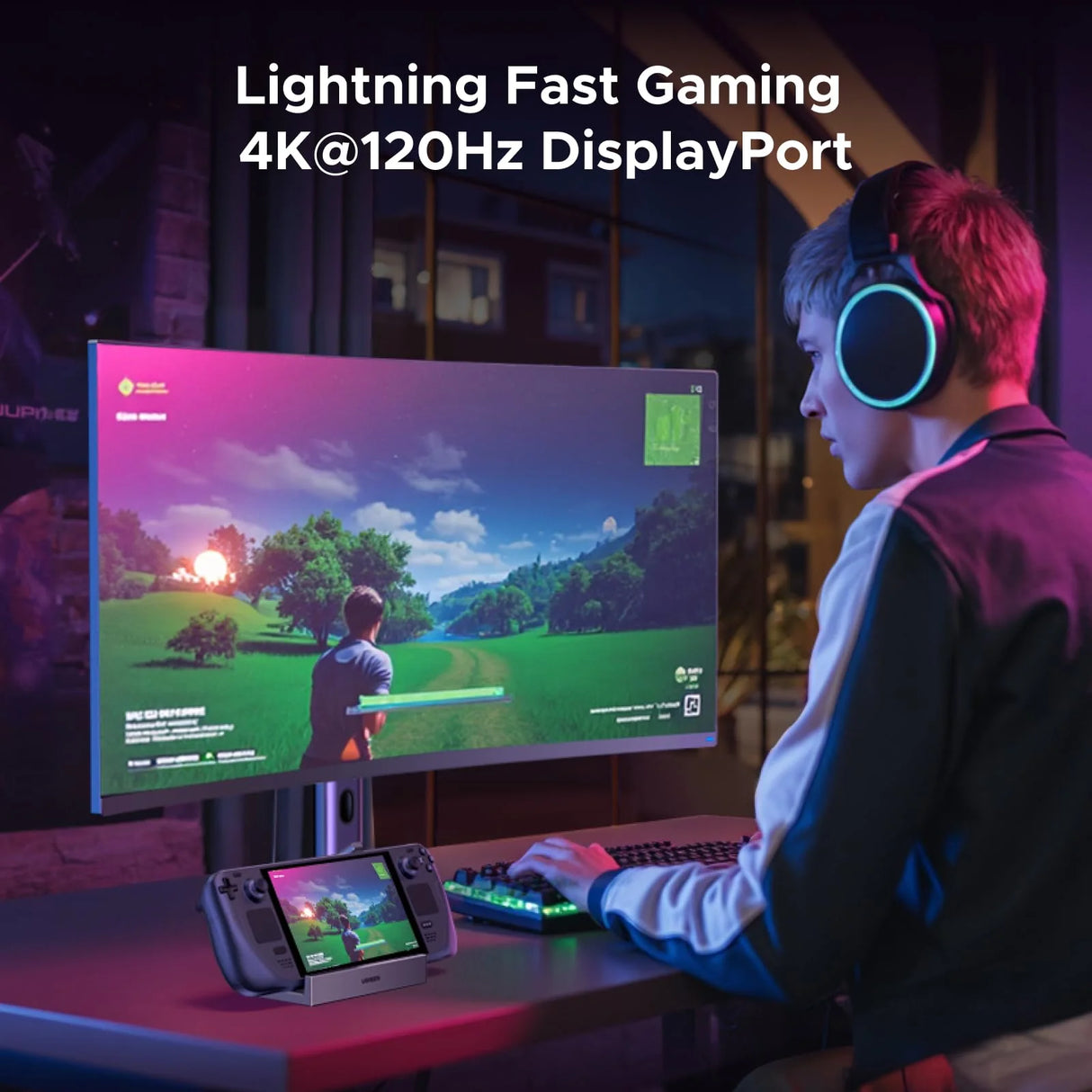 UGREEN 55733 9-in-1 Handheld Gaming Dock, DisplayPort 4K120