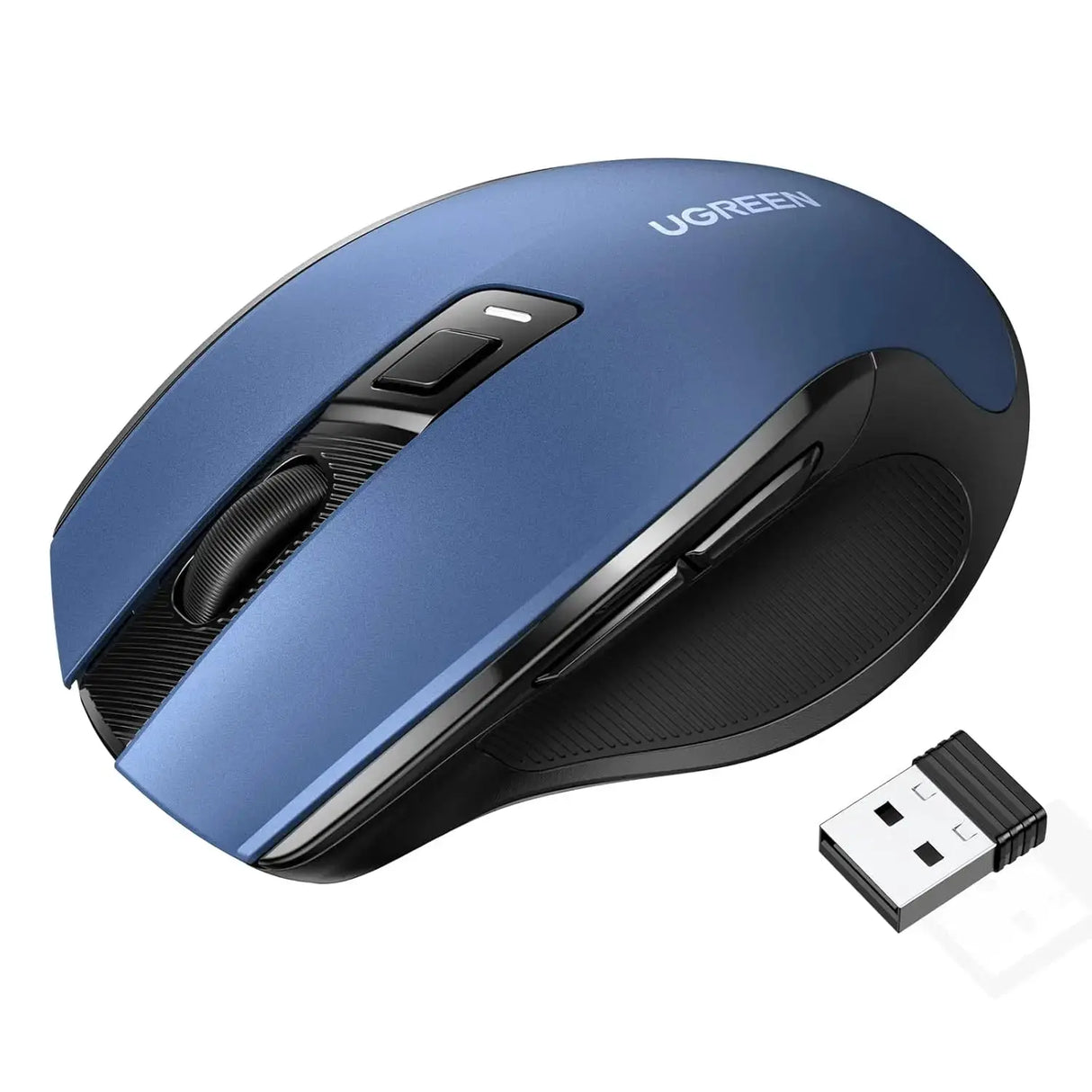 UGREEN Wireless Bluetooth Mouse & 2.4GHz Silent Wireless Mouse 6 Buttons 4000DPI with USB Receiver Mouse 2 Modes Wireless Compatible with PC, Laptop, Macbook, Windows, macOS, Linux, Blue (25753) - Ugreen India