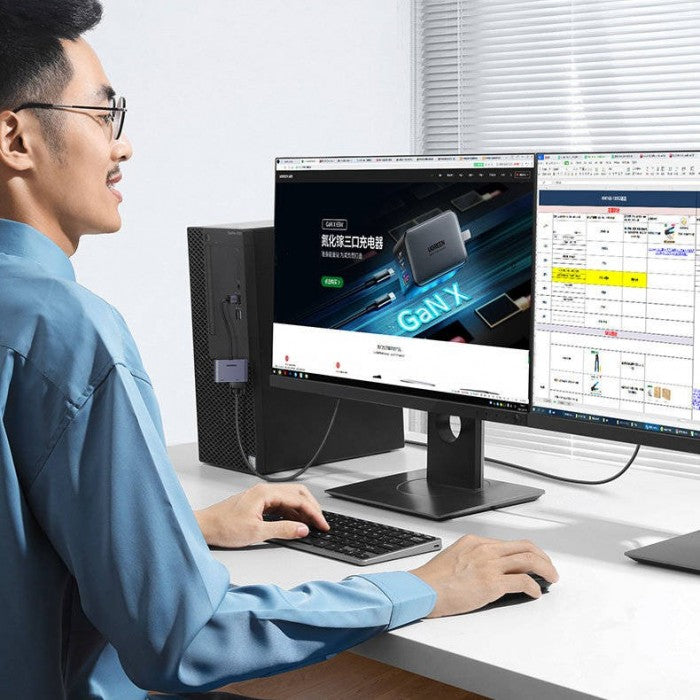 UGREEN USB 3.0 to HDMI VGA Adapter 15cm Aluminum Multiport Converter 1080P HD Video Laptop PC Monitor Projector 20518 Ugreen