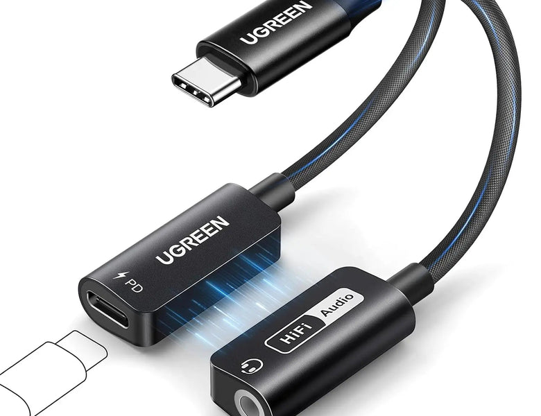UGREEN USB-C audio and charging adapter
