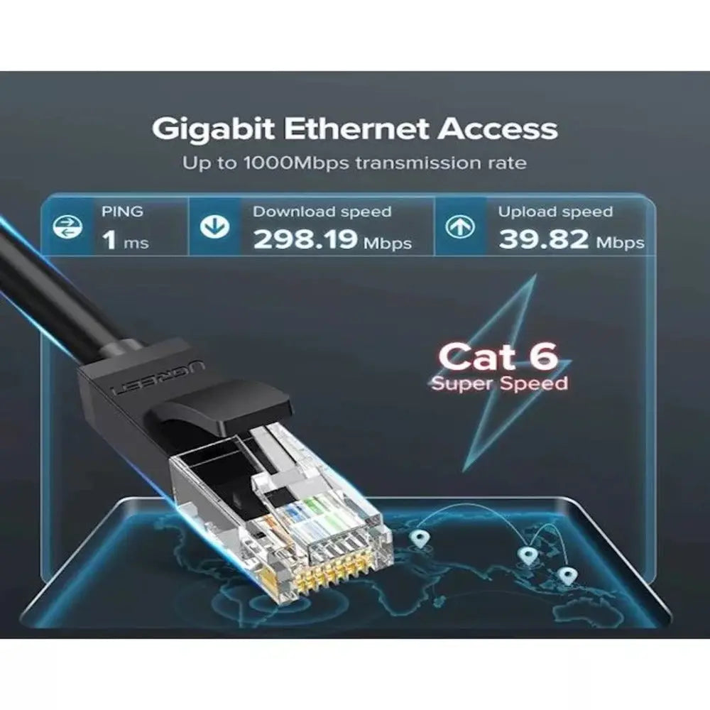 UGREEN Cat 6 Ethernet Cable 1.5M Core-8 U/UTP LAN Network 1000Mbps Gigabit RJ45 Router Switch Modem PC PS5 Xbox (60545)