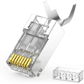 UGREEN Cat 7 Shielded Modular Plugs Gold Plated 50U Pack of 10 RJ45 Connectors High Speed Ethernet Cable Network (50634) Ugreen