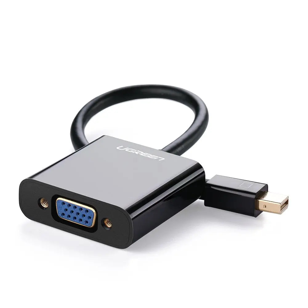 Mini DP to VGA, Ugreen Mini DisplayPort Thunderbolt Compatible to VGA Male to Female Adapter Black (10437) Ugreen