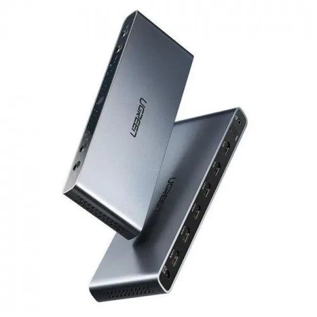 UGREEN 4x2 मैट्रिक्स (4 इन 2 आउट) HDMI स्विच बॉक्स 4Kx2K@60Hz ऑडियो ऑप्टिकल + 3.5 मिमी, ABS केस (70435) का समर्थन करता है