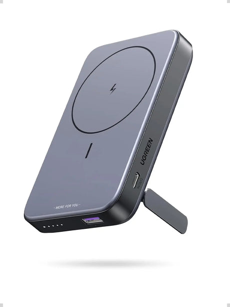 UGREEN 10,000mAh Magnetic Magsafe Power Bank Battery Pack 3 Ports Wireless Portable Charger PD 20W Fast Charging with Foldable Stand Magsafe-Compatible for iPhone 16/15/15 Pro/15 Pro Max/14/13/12 Series (15086) - Ugreen India