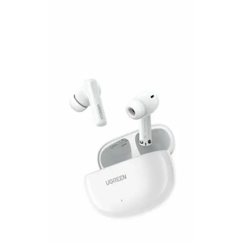 Ugreen Bluetooth V5.3 HiTune T6 হাইব্রিড অ্যাক্টিভ নয়েজ ক্যানসেলিং ইয়ারবাড 30H ব্যাটারি 48dB সাদা (15158)