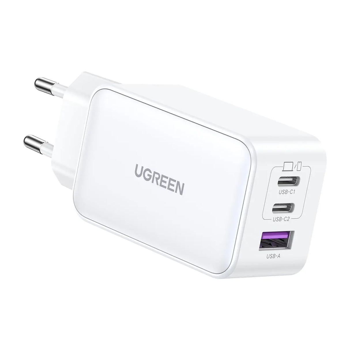 UGREEN 15334 NEXODE 65W 3-Port PD GAN Fast Charger (White) Ugreen India