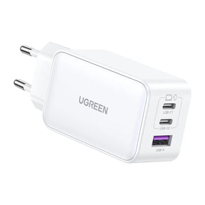 UGREEN Nexode 65W GaN Fast Charger 3-Port USB-C PD USB-A Wall Charger PPS MacBook iPad iPhone 15/14 Galaxy S24 White (15334) Ugreen