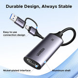 UGREEN HDMI Video Capture Card – 4K Input, 2K@30Hz / 1080P@60FPS, USB-A & USB-C (15389)