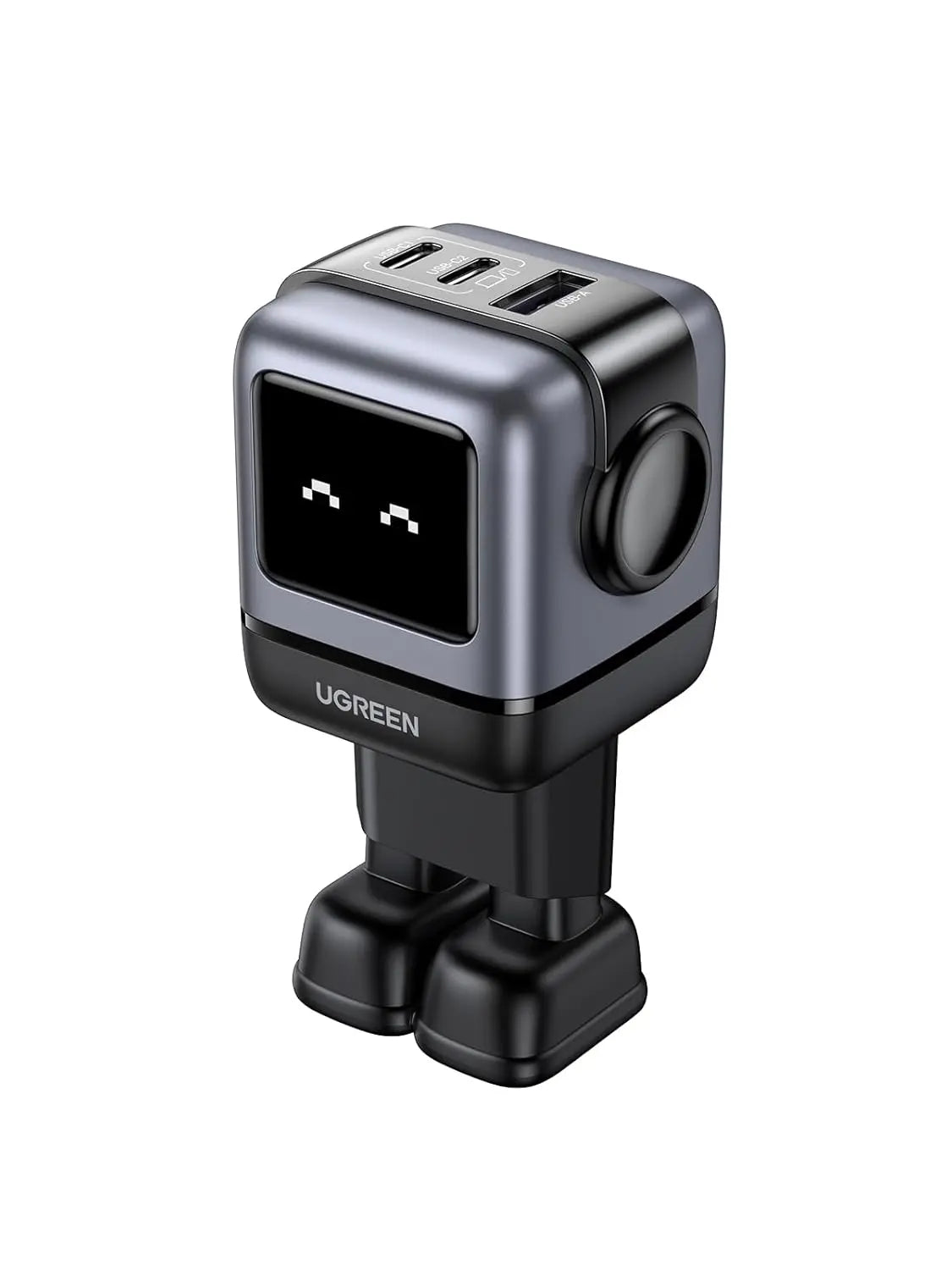UGREEN Nexode RobotGaN 65W USB C Charger GaN Fast Wall Charger 3 Port 2x USB C 1x USB A iPhone 15 MacBook Galaxy (25685B)