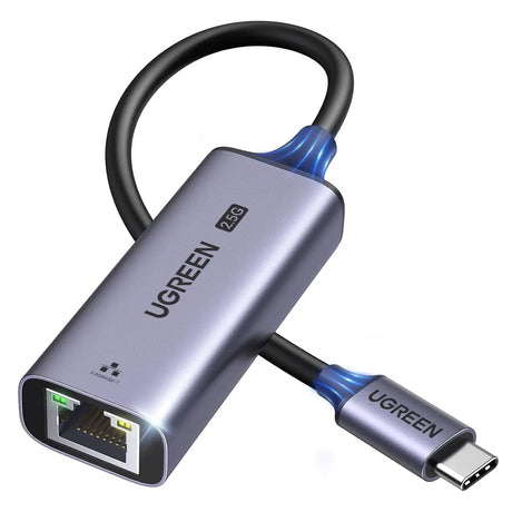 UGREEN USB C to Ethernet Adapter 2.5G,Ethernet Adapter for Laptop,Aluminum,Type C (Thunderbolt 4/3) to Rj45 Network Internet LAN Adapter,Compatible for NAS,MacBook Air/Pro,XPS,iPhone 15 Pro/Max,Grey Ugreen India