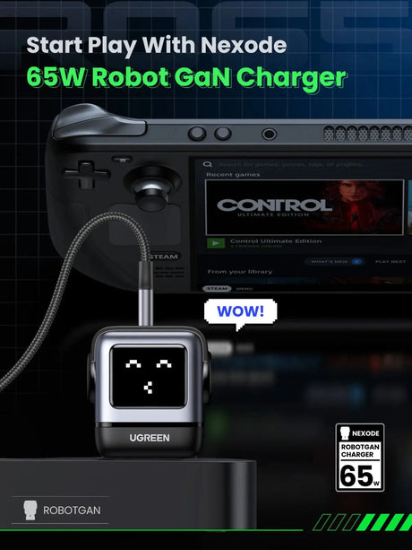 UGREEN Nexode RobotGaN 65W Charger (Black) - Ugreen India