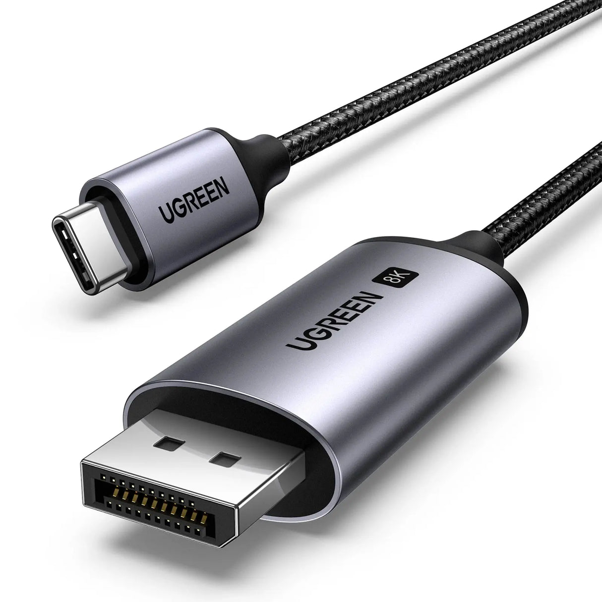 UGREEN 8K@60Hz ইউনিডাইরেকশনাল USB C থেকে ডিসপ্লেপোর্ট 1.4 কেবল 3M 4K 240Hz টাইপ C থান্ডারবোল্ট 4/3 থেকে Dp কর্ড 32.4Gbps আইফোন 16/15, ম্যাকবুক প্রো/এয়ার, আইপ্যাড, ম্যাক মিনি, গ্যালাক্সি, এক্সপিএস (25839) এর সাথে সামঞ্জস্যপূর্ণ