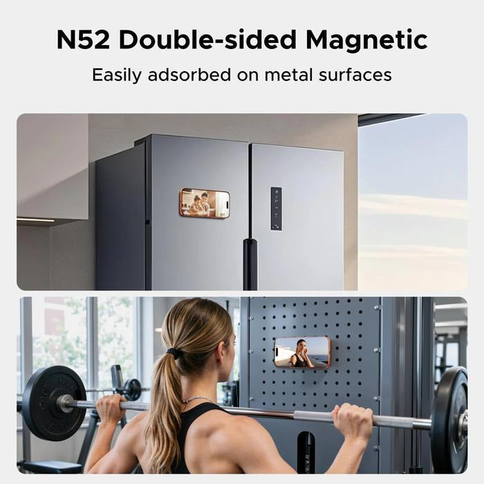 UGREEN MagSafe smartphone ring holder with 360° rotation, double-sided magnet, metal design, secure grip, and stand for iPhone(65819)