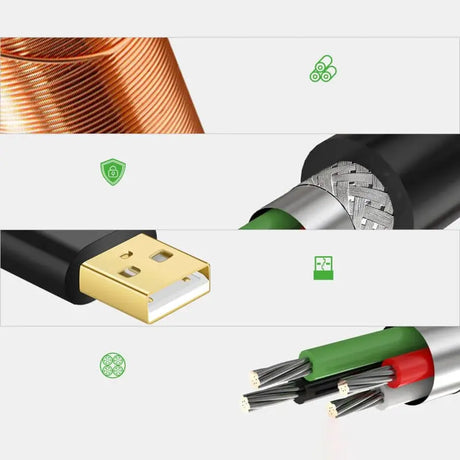 UGREEN  20m USB 2.0  Type A Male to Female Active Extension Cable with chipset for Printer Oculus Rift HTC Vive Xbox Kinect PlayStation Camera Webcam USB Headset Security Camera etc. (10324) - Ugreen India