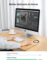 UGREEN  3m Ethernet Patch , RJ45 Cat6A UTP High-Speed Network Cable,(Black) – Model 70653