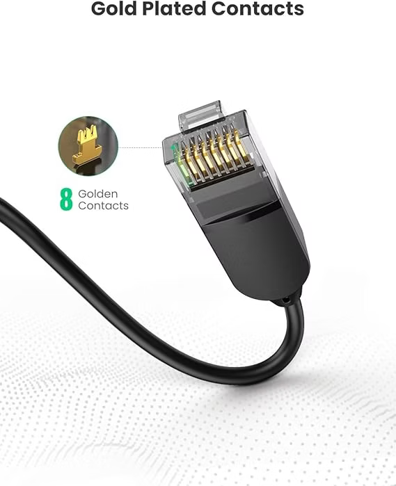 UGREEN  3m Ethernet Patch , RJ45 Cat6A UTP High-Speed Network Cable,(Black) – Model 70653