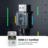 Ugreen 1.5M HDMI 2.1 8K@60Hz Cable with 48Gbps speed, Supports 4K@120Hz, Dolby, 3D(45431)