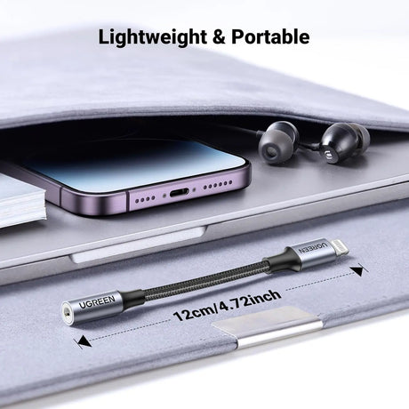 UGREEN Lightning Male to 3.5mm Female Jack Headphone Adapter [Apple MFi Certified/Aluminum Shell] Compatible for iPhone 11/11 Pro/11 Pro Max/X XR XS XS Max iPhone 7 7P 8 8P (30756) Ugreen