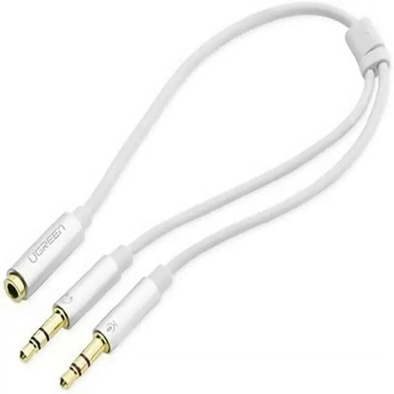 UGREEN 20cm 3.5mm Audio Splitter Cable 1 Female to 2 Male Headphone Mic Jack Adapter ABS Case PC Laptop Headset 20897