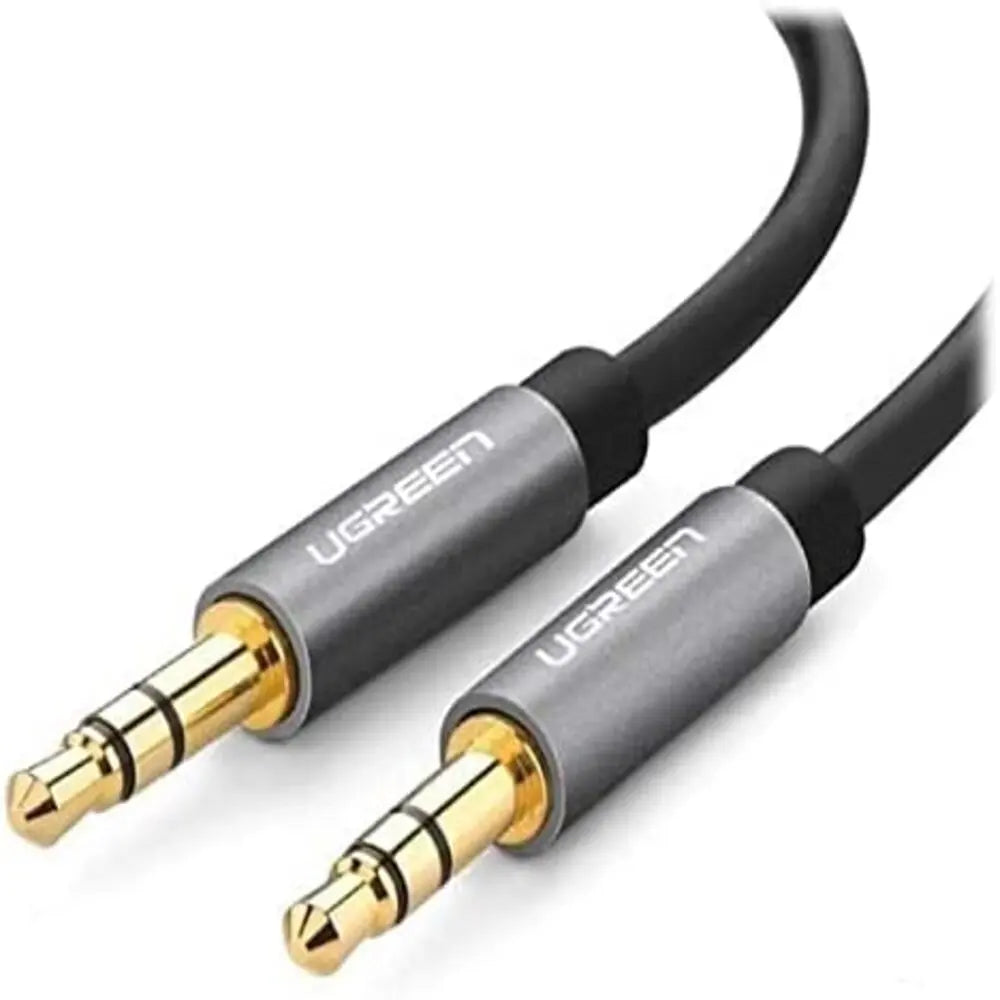 यूग्रीन 3m 3.5mm मेल से 3.5mm मेल ऑडियो केबल 24k गोल्ड-प्लेटेड एल्युमिनियम शेल के साथ (10736)