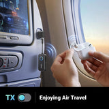 UGREEN Airplane Bluetooth 5.3 Transmitter Adapter with APTX AD/APTX HD for Airpods or Headphones Dual Pairs, 2-in-1 Wireless BT Audio Receiver for Any 3.5MM Jack on Flight, TV, Car Stereo, Treadmill (35222A)