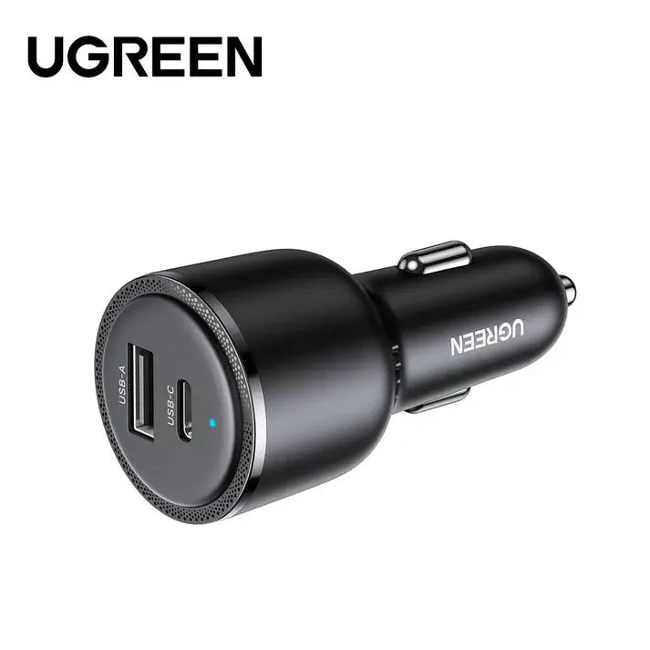 UGREEN 63W USB C Car Charger PD 45W PPS QC3.0 18W Fast Charging iPhone 15/14 iPad MacBook Samsung Galaxy S25/S24 (35023)