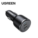 UGREEN 63W USB C Car Charger PD 45W PPS QC3.0 18W Fast Charging iPhone 15/14 iPad MacBook Samsung Galaxy S25/S24 (35023)