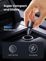 UGREEN 63W USB C Car Charger, PD 45W PPS + QC3.0 18W Fast Charging Adapter Compatible with iPhone 15/14/13 Series, iPad Pro, MacBook Air, Samsung Galaxy S25/S24 Ultra, Pixel, and More (35023) Ugreen