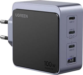 UGREEN Nexode S 100W 4-Port GaN Fast Wall Charger USB-C Power Delivery USB-A Compact Foldable MacBook iPhone iPad (35043) Ugreen