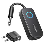 UGREEN Airplane Bluetooth 5.3 Transmitter Adapter with APTX AD/APTX HD for Airpods or Headphones Dual Pairs, 2-in-1 Wireless BT Audio Receiver for Any 3.5MM Jack on Flight, TV, Car Stereo, Treadmill (35222A)