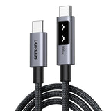 UGREEN 3M Uno USB C থেকে USB C কেবল PD 100W 20V 5A ফাস্ট চার্জ ম্যাকবুক আইপ্যাড আইফোন 16 প্লাস প্রো ম্যাক্স 15 গ্যালাক্সি S24 প্লাস আল্ট্রা S23 A05S A35 A55 Redmi 14C A3 Note 13 LED ডিসপ্লে (35513) এর সাথে সামঞ্জস্যপূর্ণ