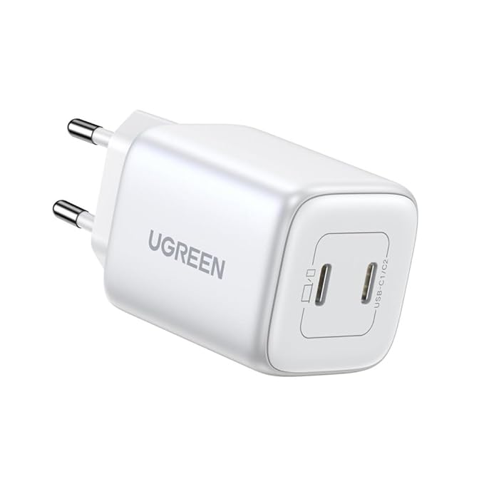 Ugreen Nexode 45W Dual USB-C PD GaN Charger, White (15327)