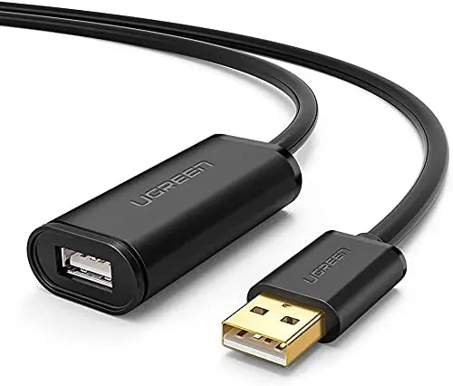 UGREEN USB 2.0 Active Extension Cable 10M Signal Booster Repeater A Male to Female Keyboard Mouse Printer Webcam (10321)