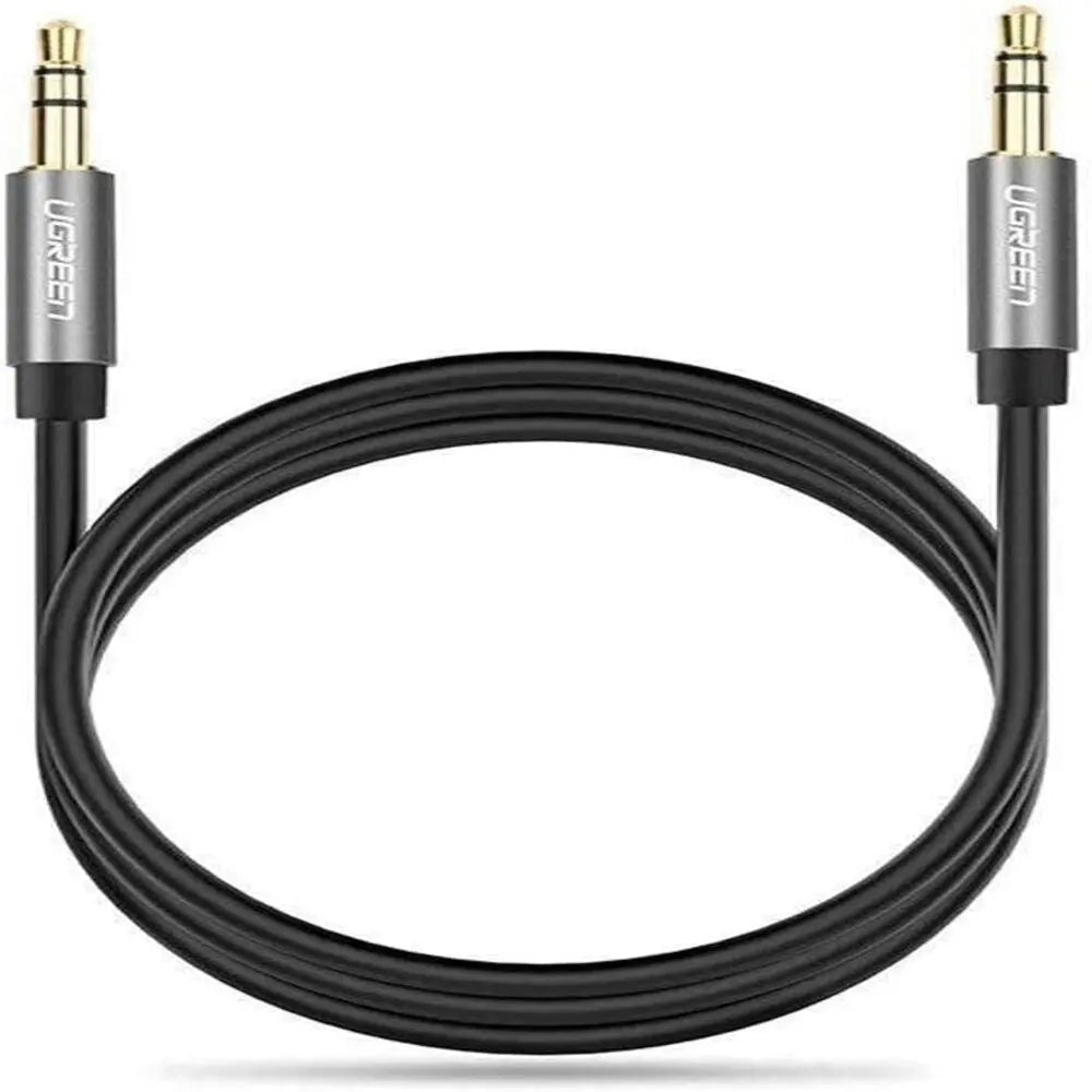 यूग्रीन 3m 3.5mm मेल से 3.5mm मेल ऑडियो केबल 24k गोल्ड-प्लेटेड एल्युमिनियम शेल के साथ (10736)