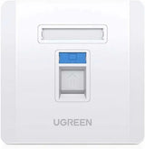 Ugreen Single Port Wall Plate, White (80180) - Ugreen India